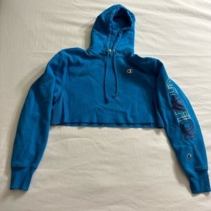 Cropped and Embroidered Champion Hoodie